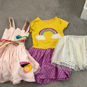 Group of Mini Boden Dresses and Tulle Skirt